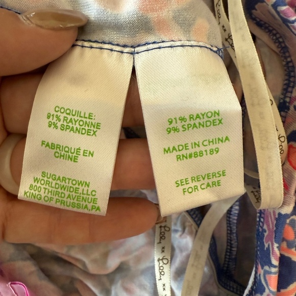 Lilly Pulitzer Tia Iris Blue Werk it Jumpsuit 33970 - Picture 10 of 13